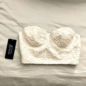 Guess by Marciano - lace cropped bustier top